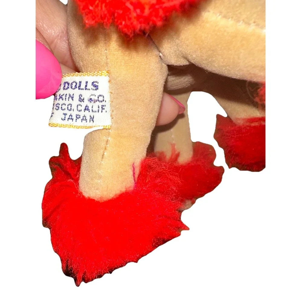 Vintage 1970s Dream‎ Dolls, Brown Red Pom Poodle Dog, R. Dakin & Co.  Japan 7 In
